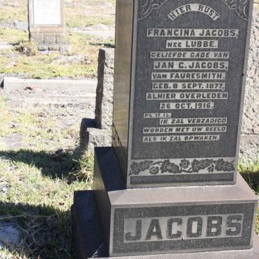 JACOBS Francina nee LUBBE 1877-1916
