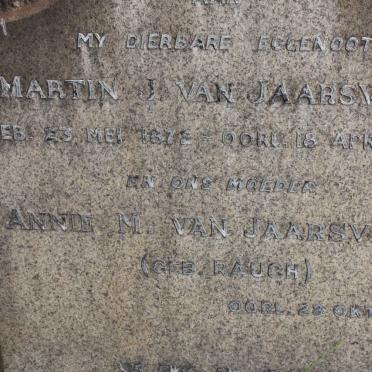 JAARSVELDT Martin J., van 1872-1948 :: VAN JAARSVELDT Annie M. nee RAUCH -1950