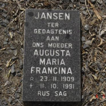 JANSEN Augusta Maria Francina 1909-1991