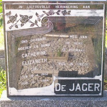 JAGER Catherine Elizabeth, de 1902-1966