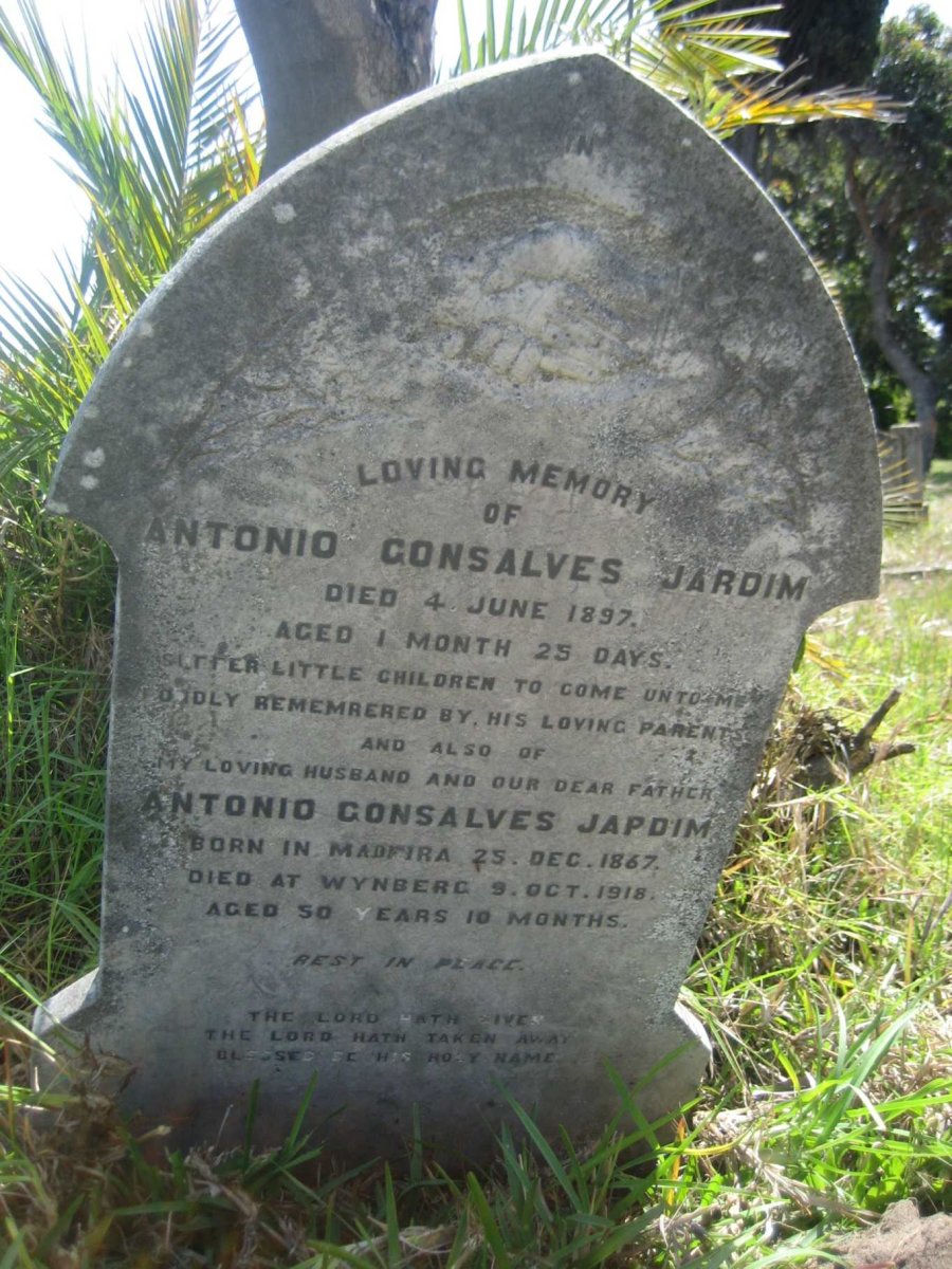 JARDIM Antonio Gonsalves 1867-1918 :: JARDIM Antonia Gonsalves -1897