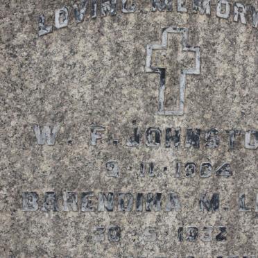 JOHNSTON W.F. -1994 &amp; Barendina M. LIND -1932