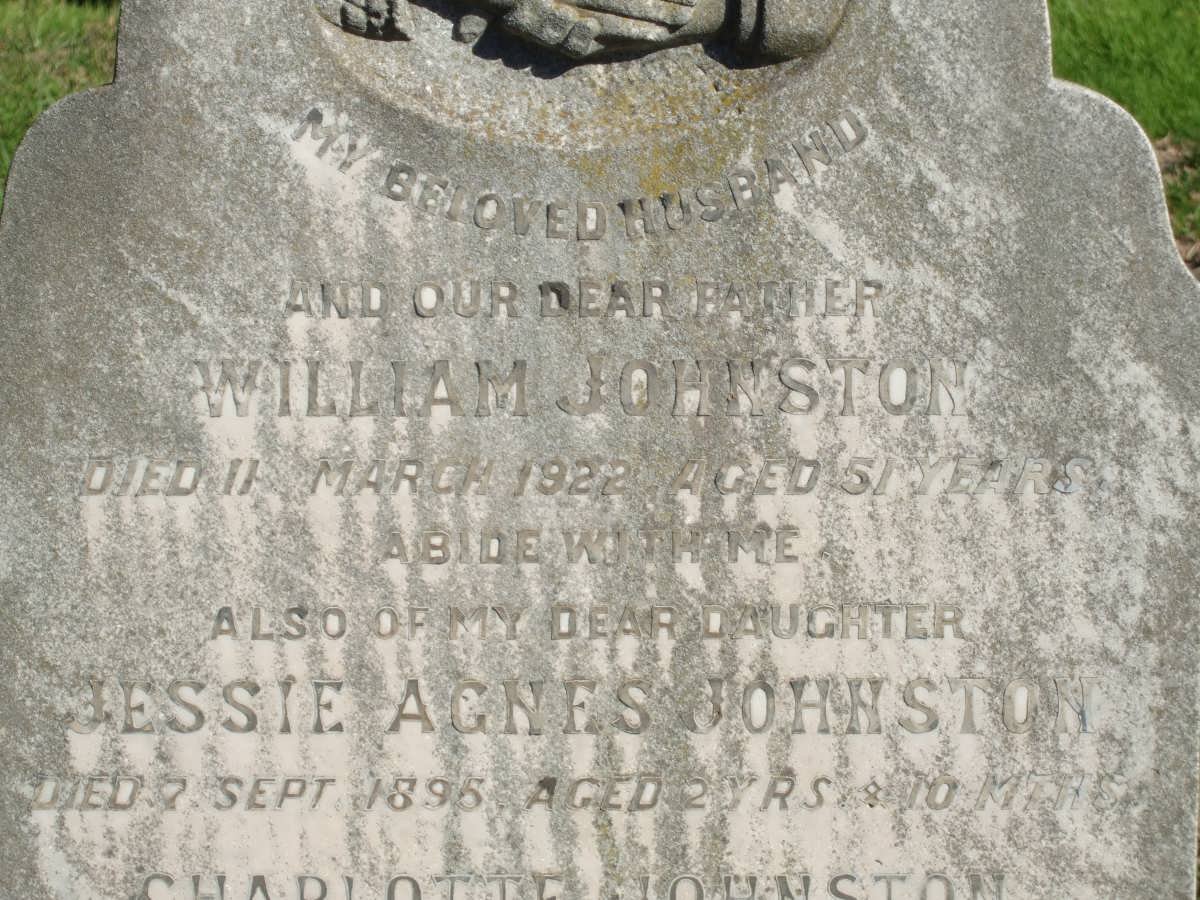 JOHNSTON William -1922 :: JOHNSTON Jessie Agnes -1895