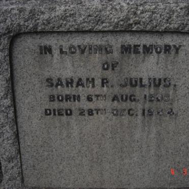 JULIUS Sarah R. 1903-1944
