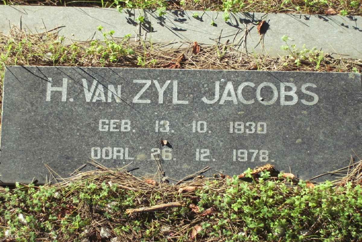 JACOBS H. van Zyl 1930-1978