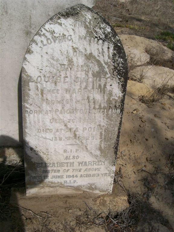 JACKSON Emily Louise nee WARREN 1863-1923 :: WARREN Elizabeth  -1944
