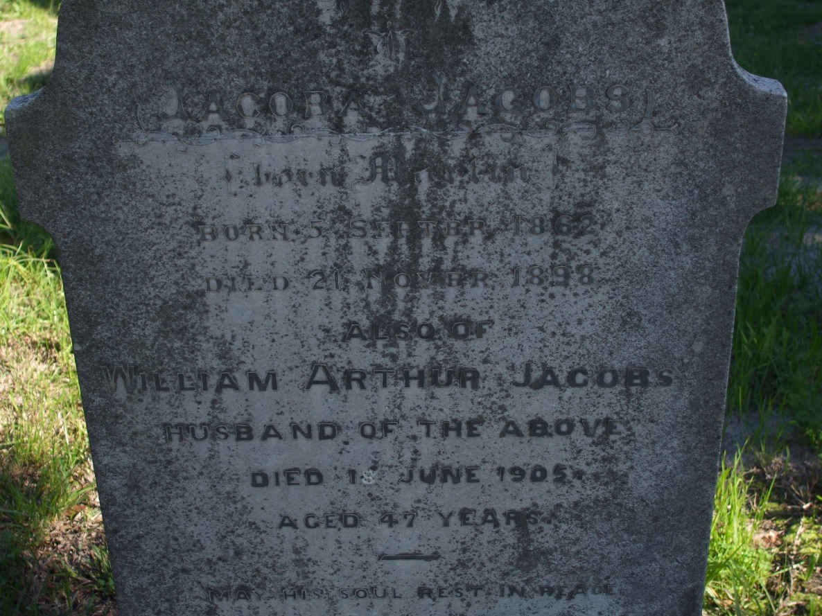 JACOBS William Arthur -1905 &amp; Jacoba 1862-1898