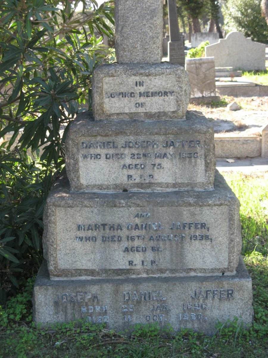 JAFFER Daniel Joseph -1936 &amp; Martha Daniel -1938 :: JAFFER Joseph Daniel 1896-1960