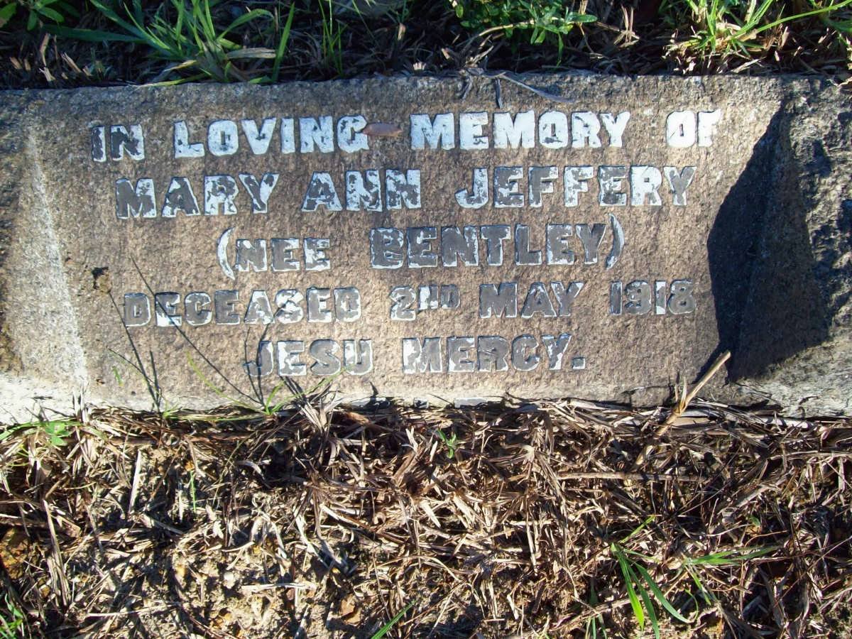 JEFFERY Mary Ann nee BENTLEY -1918