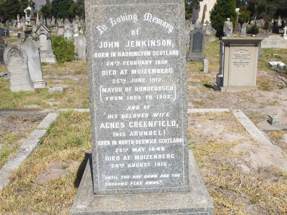 JENKINSON John 1850-1912 &amp; Agnes Greenfield ARUNDEL 1848-1916