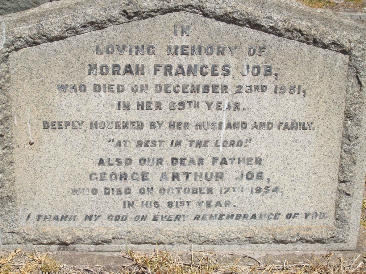 JOB George Arthur -1954 &amp; Norah Frances -1951