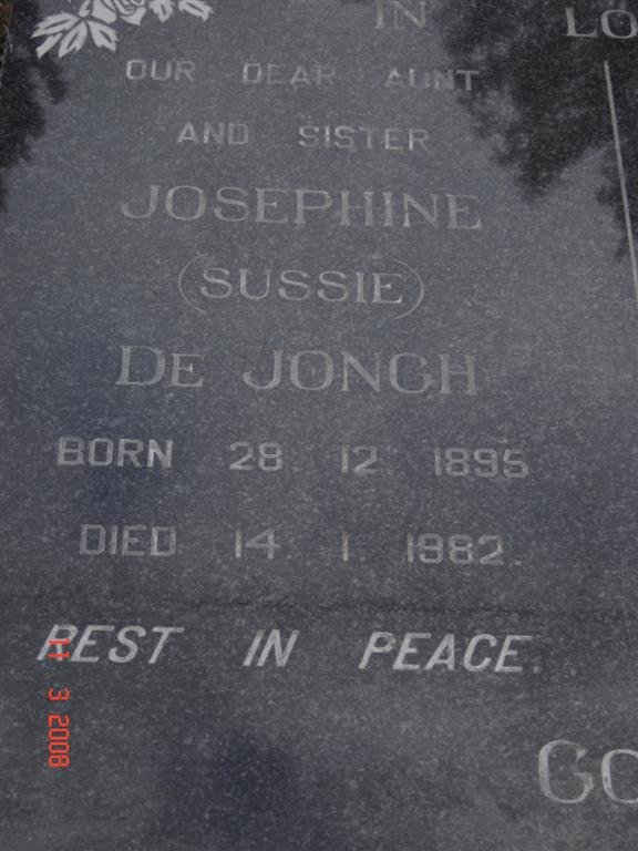 JONGH Josephine, de 1895-1982