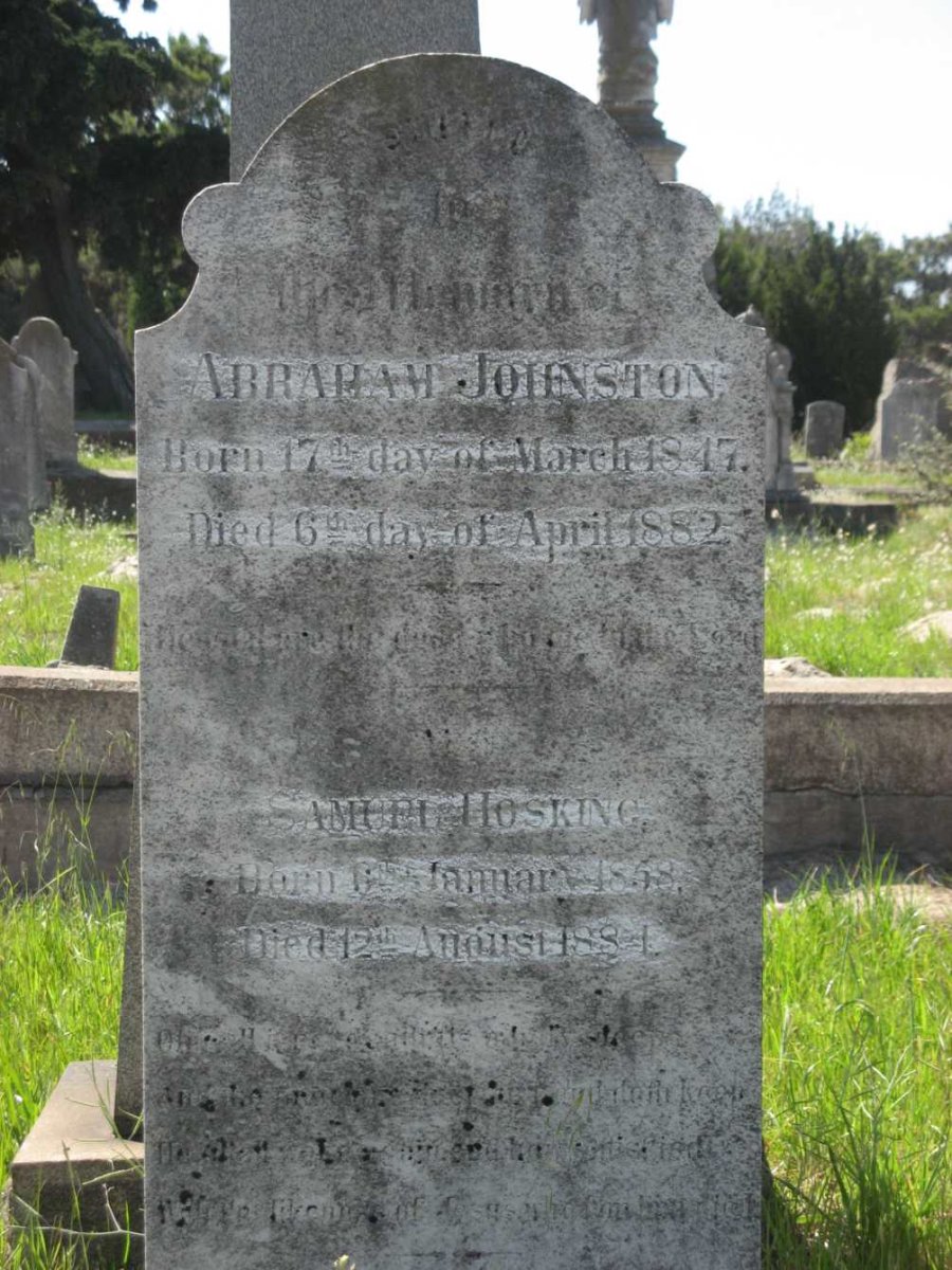 JOHNSTON Abraham 1847-1882 :: HOSKING Samuel 1868-188?