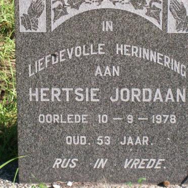 JORDAAN Hertsie -1978