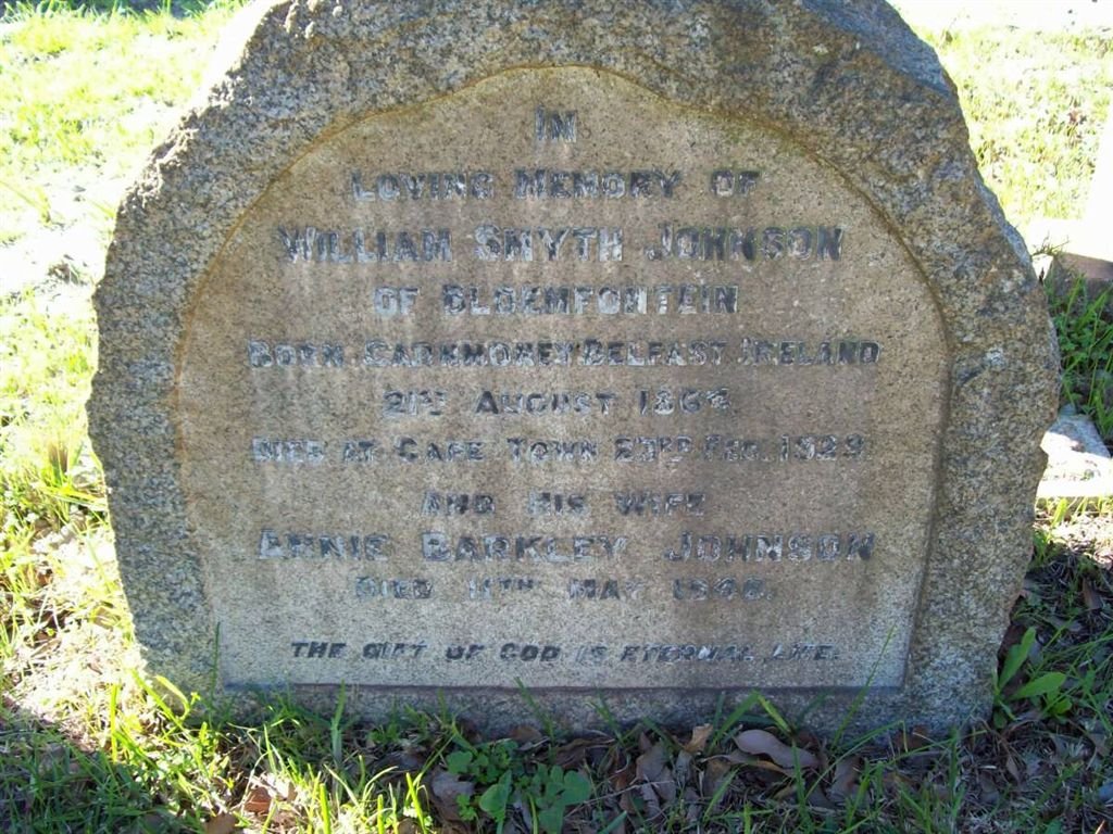 JOHNSON William Smyth 1864-1929 &amp; Annie Barclay -1948
