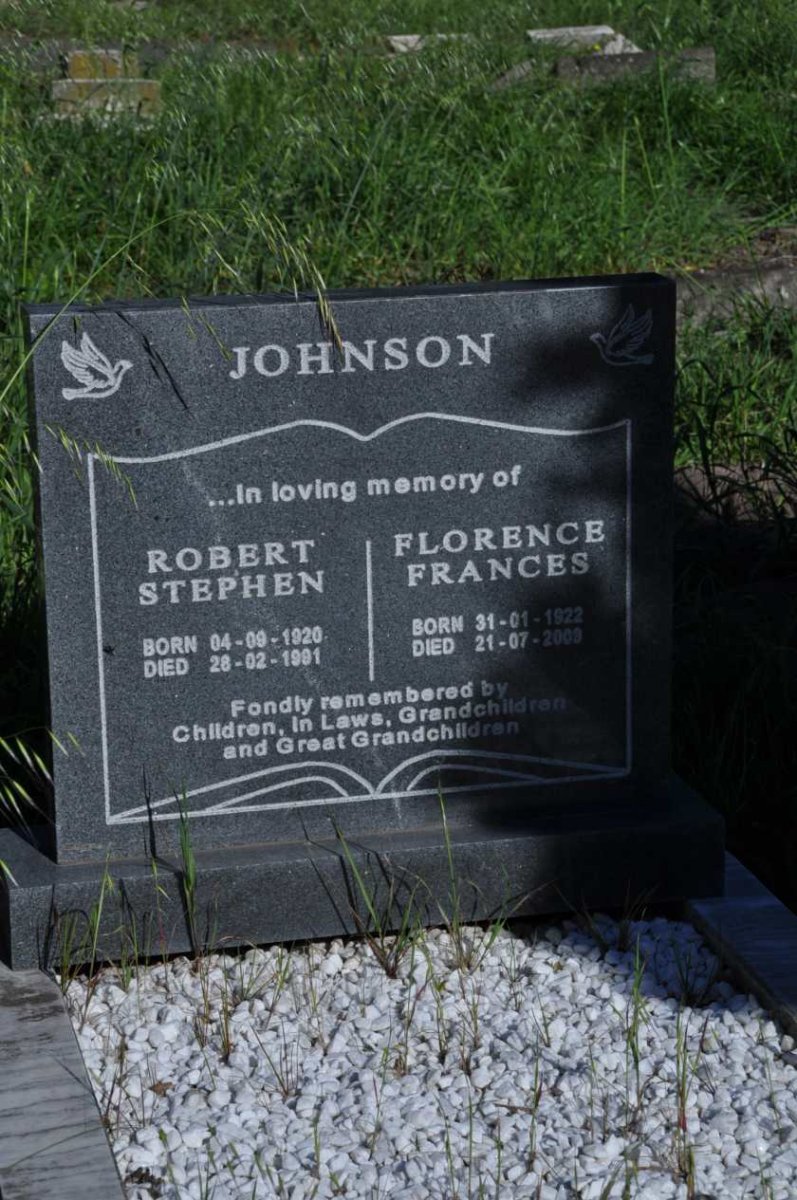 JOHNSON Robert Stephen 1920-1991 &amp; Florence Frances 1922-2003