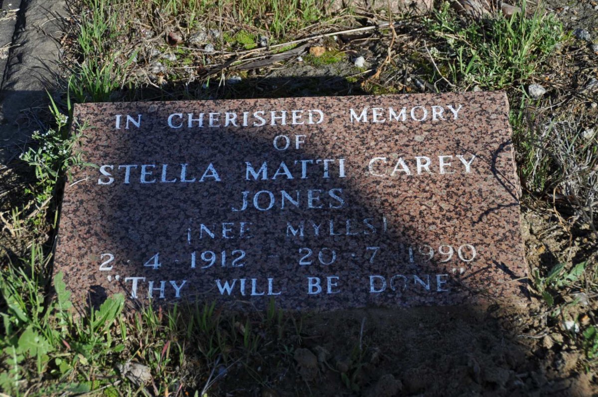 JONES Stella Matti Carey nee MYLES 1912-1990