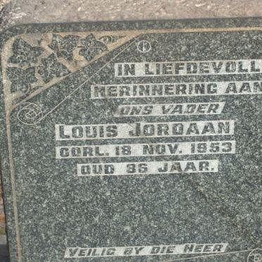 JORDAAN Louis −1953