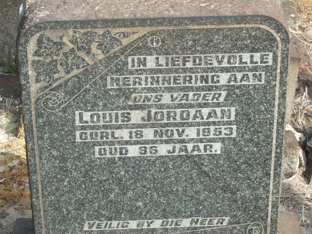 JORDAAN Louis −1953