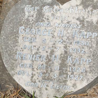 KAPP George H. 1930-1932 :: KAPP Renier H. -1926-1927