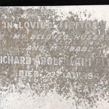 KANNEMEYER Richard Adolf -1942