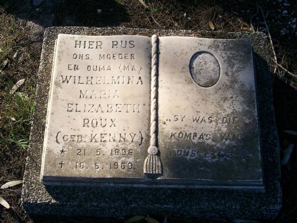 KENNY Wilhelmina Elizabeth nee ROUX 1896-1969