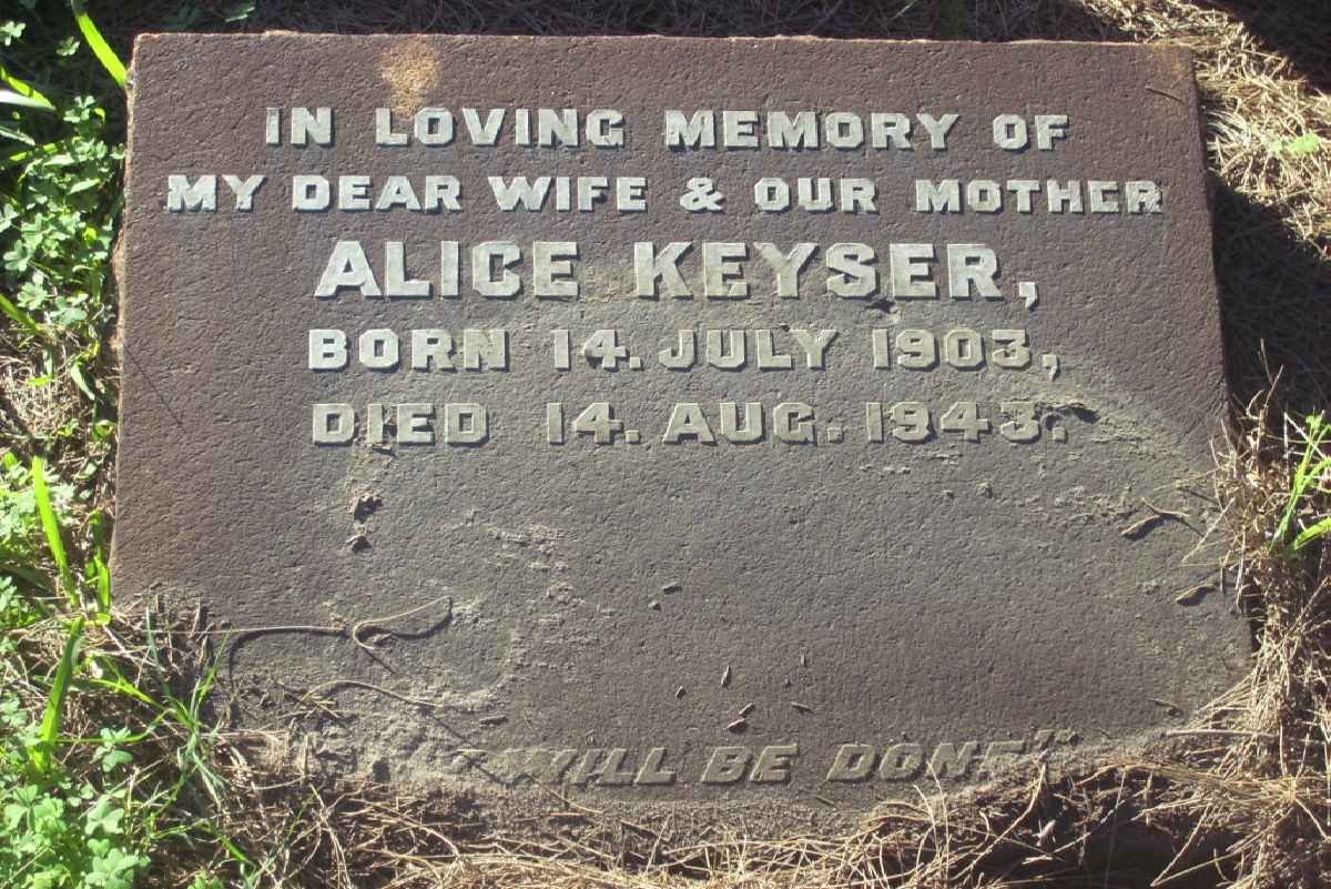 KEYSER Alice 1903-1943