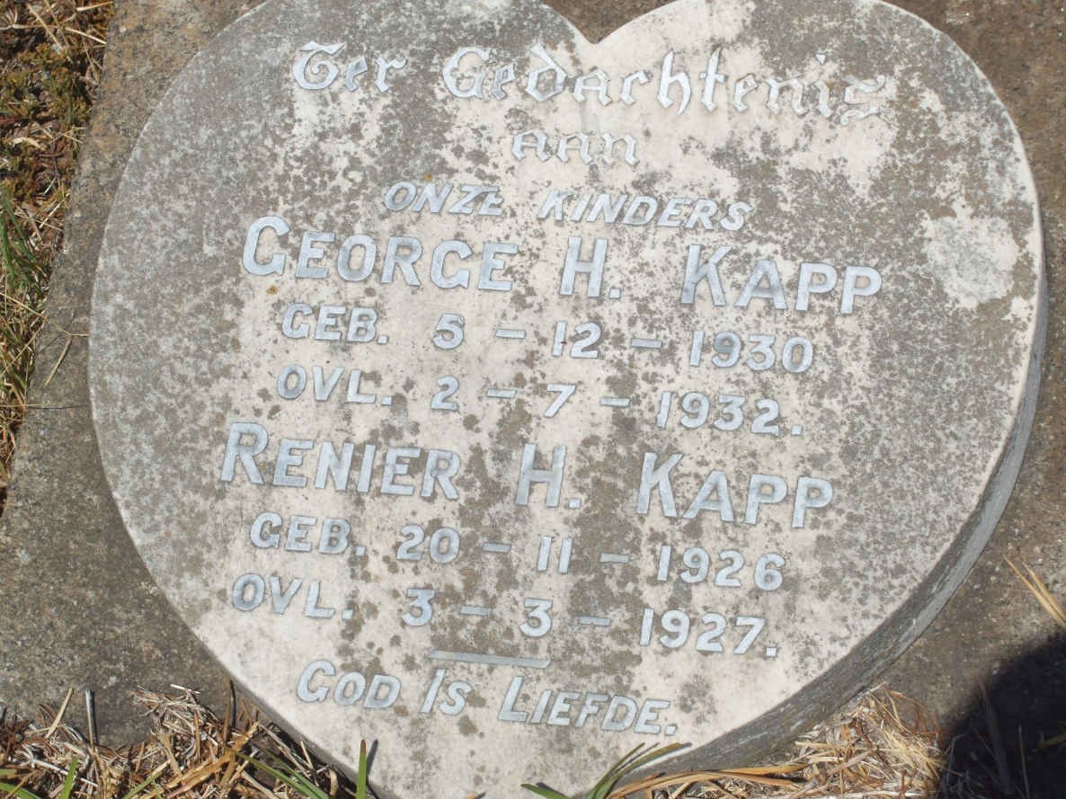 KAPP George H. 1930-1932 :: KAPP Renier H. -1926-1927