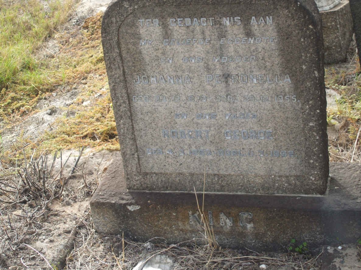 KING Robert George 18??-1962 &amp; Johanna Petronella 1873-1955