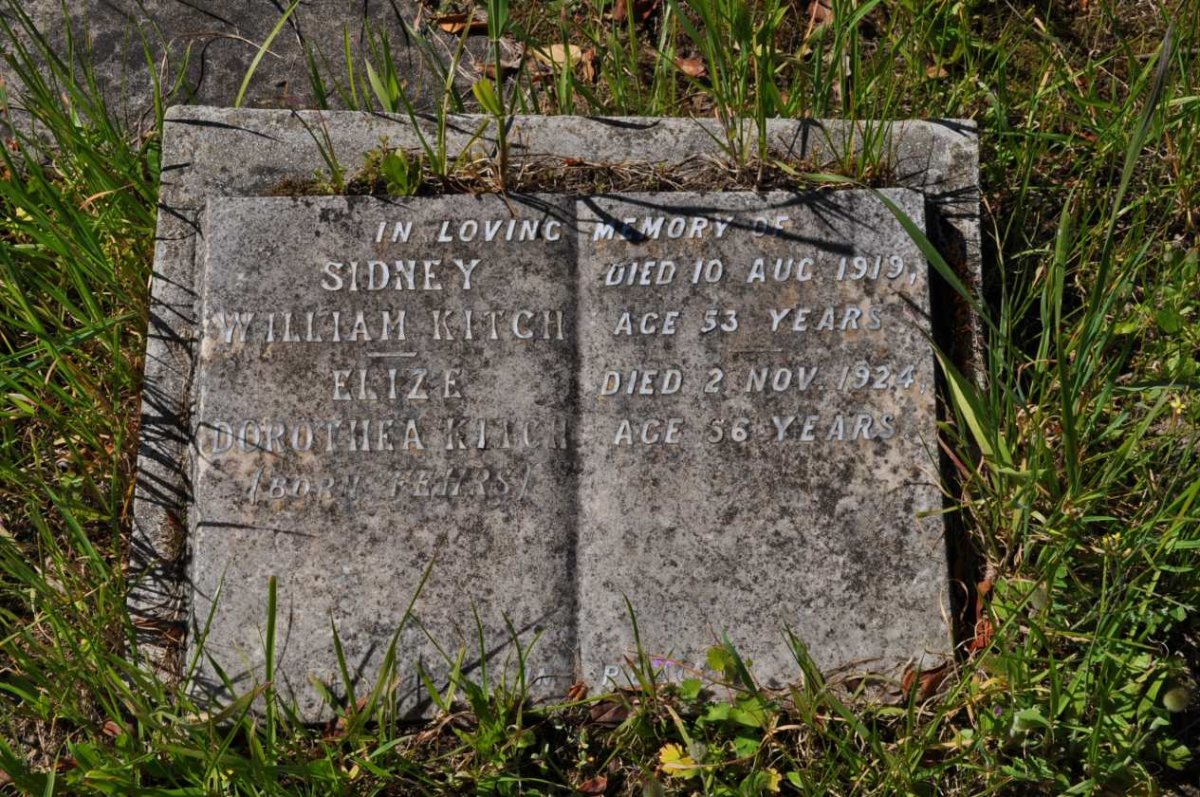 KITCH Sidney William -1919 &amp; Elize Dorothea FEHRS -1924