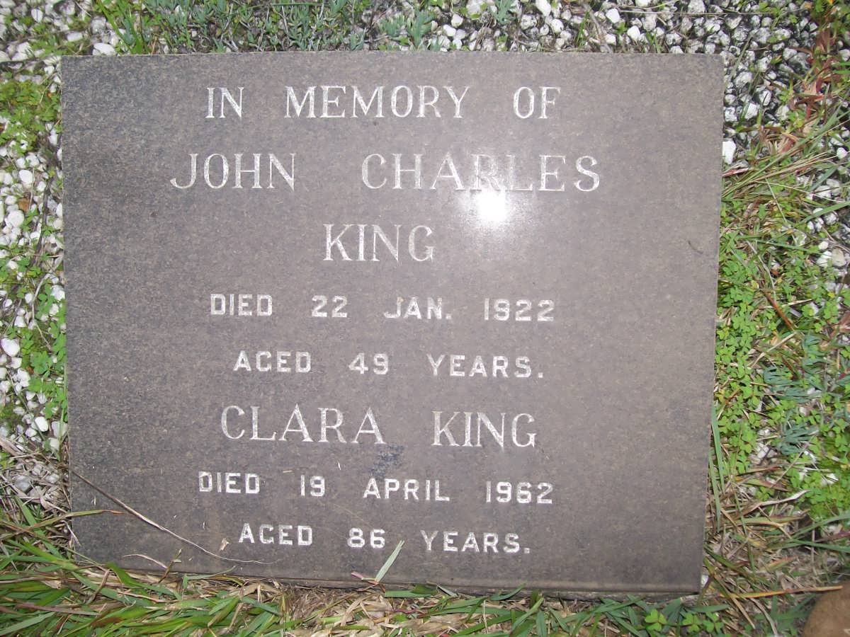KING John Charles -1922 &amp; Clara -1962