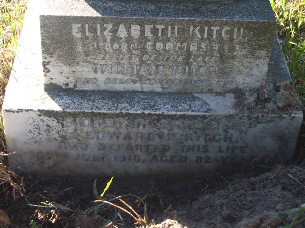 KITCH Elizabeth nee COOMBS -1916