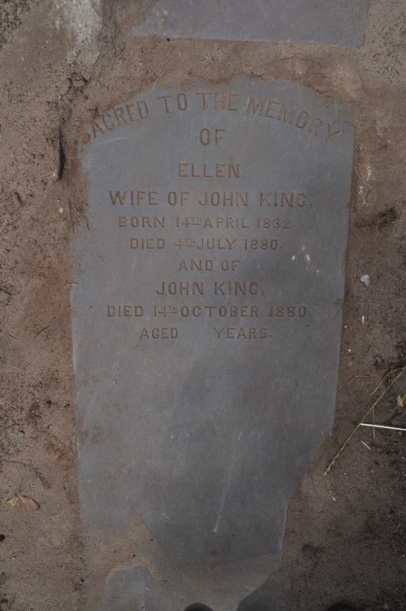 KING John -1880 &amp; Ellen 1832-1880
