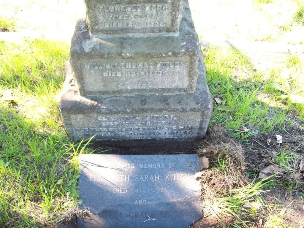 KITLEY William Thomas -1934 &amp; Elizabeth -1936 :: KERR FLorence nee KITLEY -1926