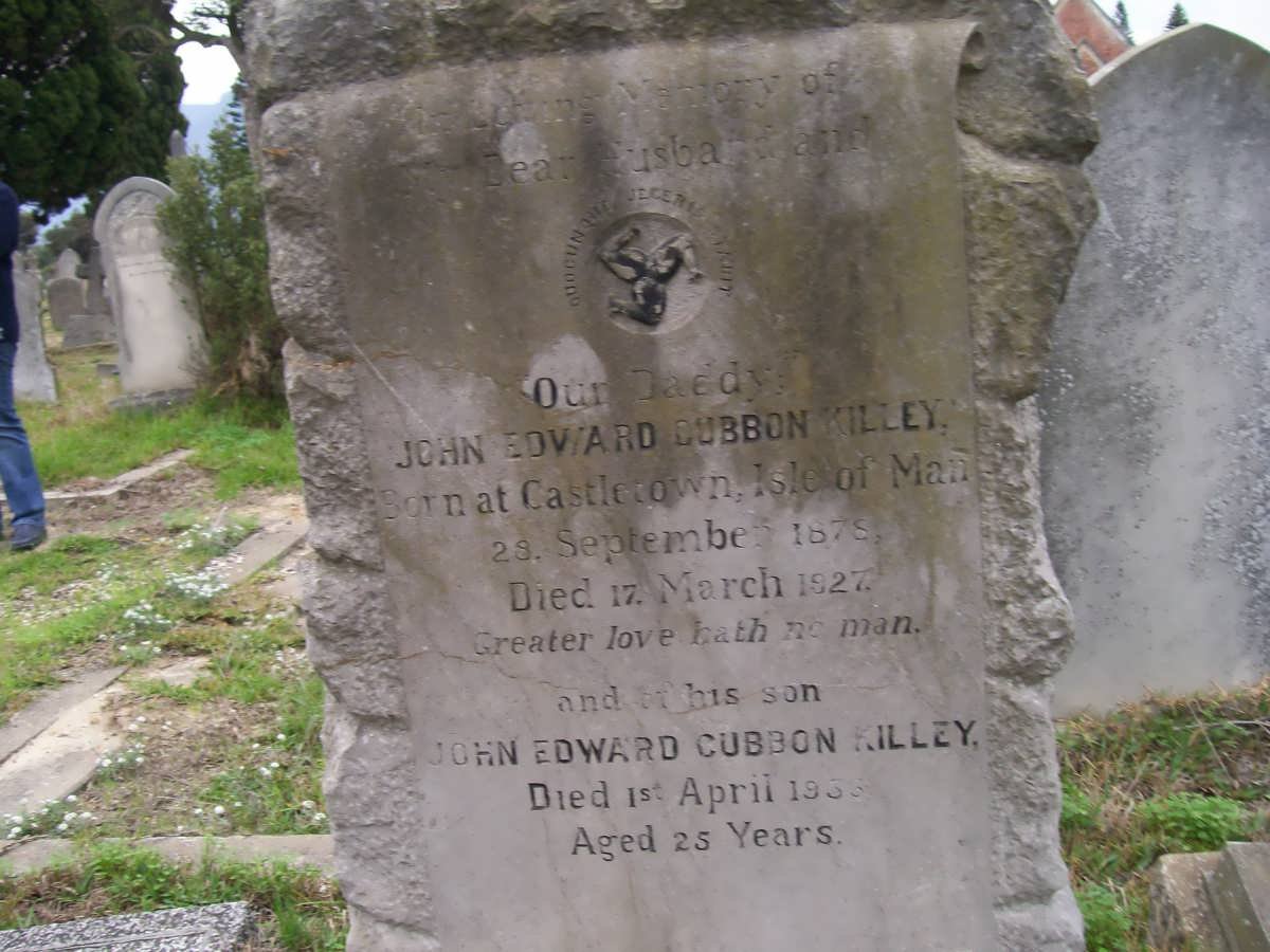 KILLEY John Edward Cubbon 1878-1927 :: KILLEY John Edward Cubbon -193?