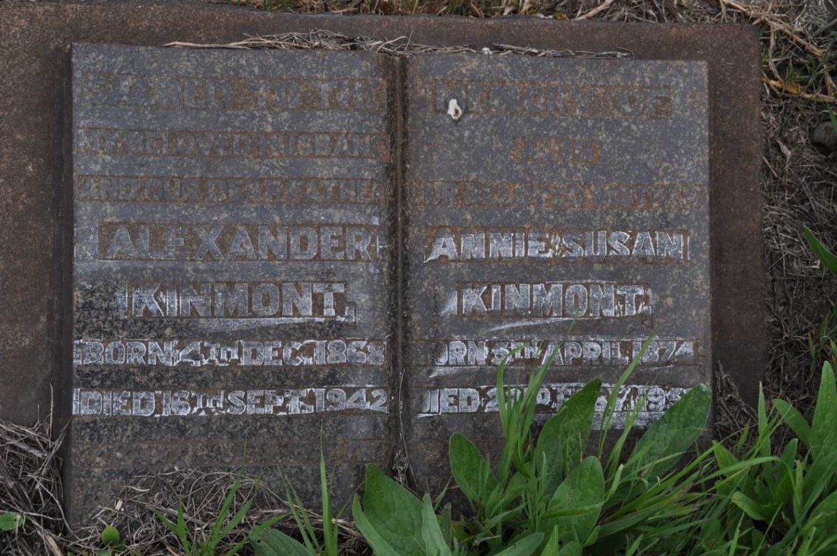 KINMONT Alexander 1868-1942 &amp; Annie Susan 1874-19??