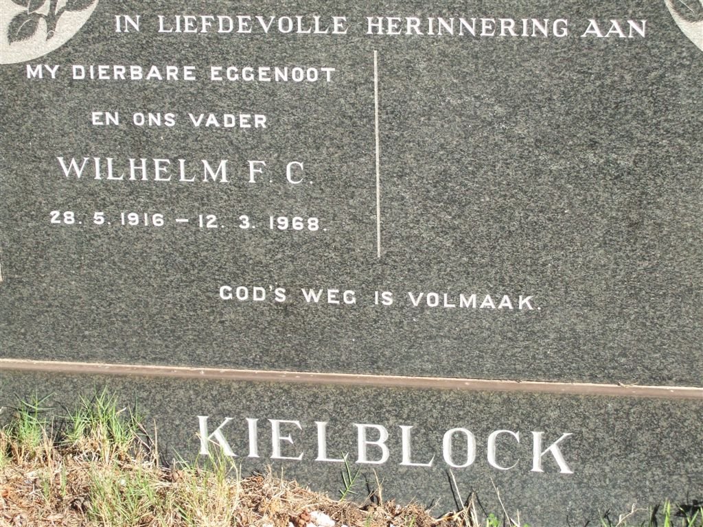 KIELBLOCK Wilhelm F.C. 1916-1968