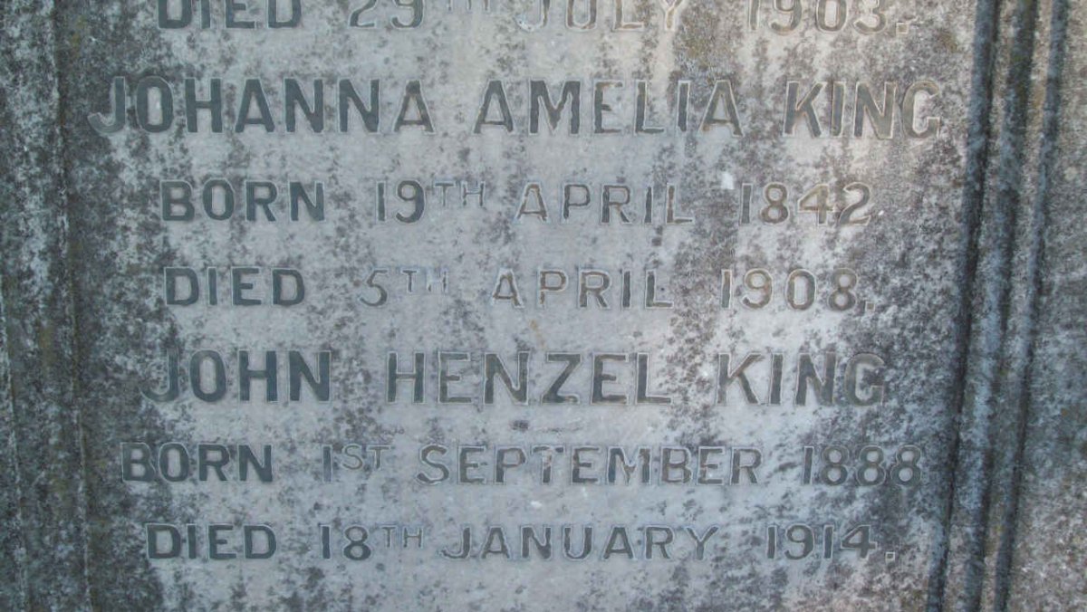 KING Johanna Amelia 1842-1908 :: KING John Henzel 1888-1914