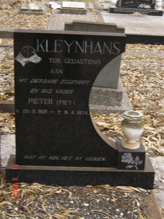 KLEYNHANS Pieter 1921-1974