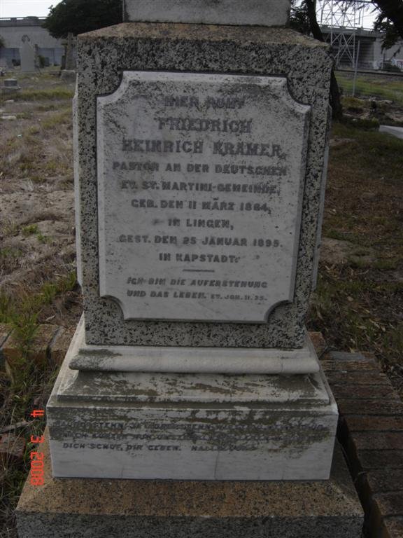 KRAMER  Friedrich Heinrich 1864-1895