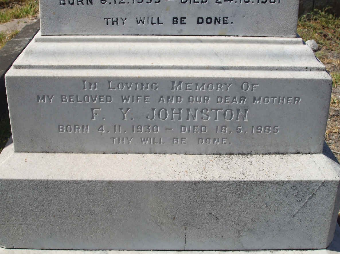JOHNSTON F.Y. 1930-1985
