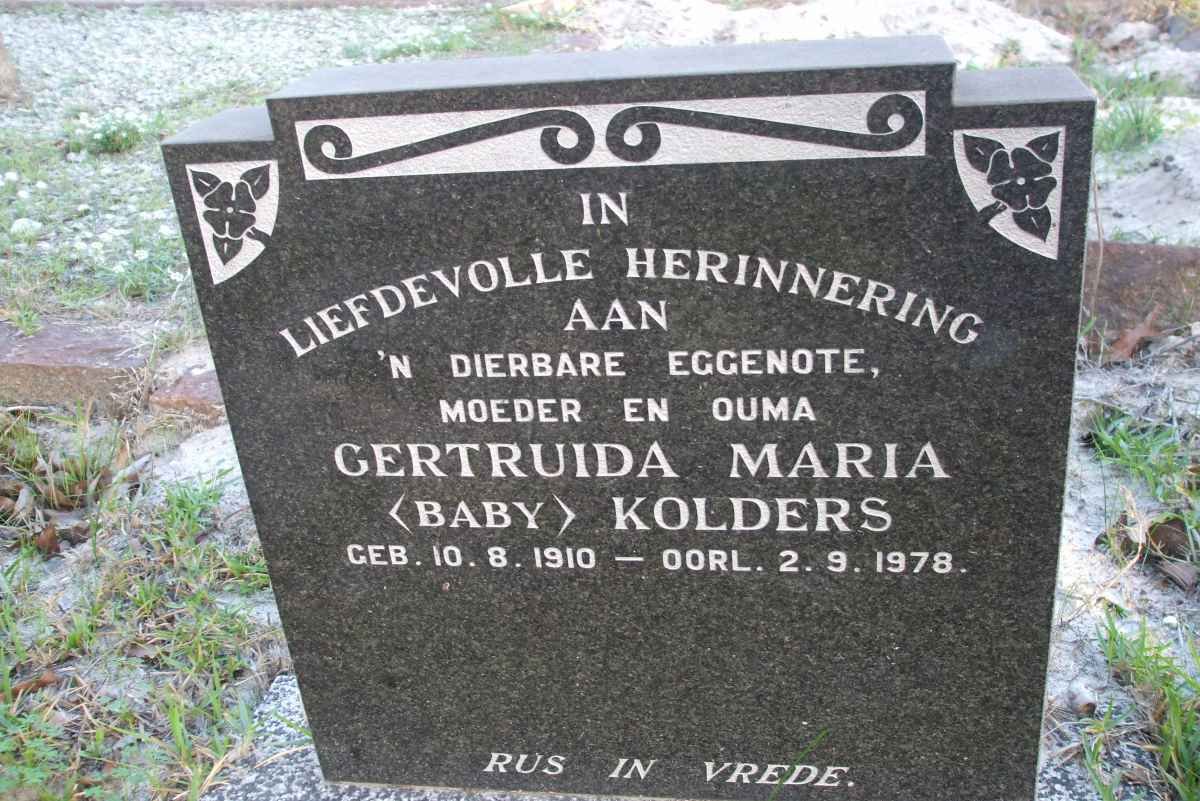 KOLDERS Gertruida Maria 1910-1978