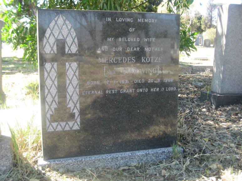 KOTZE Mercedes nee ???VINO 1931-196?