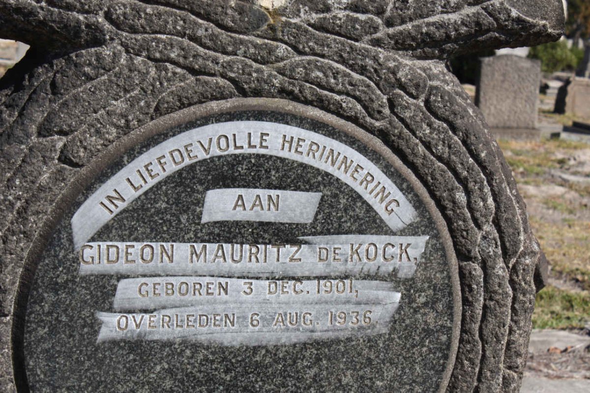 KOCK Gideon Mauritz, de 1901-1936