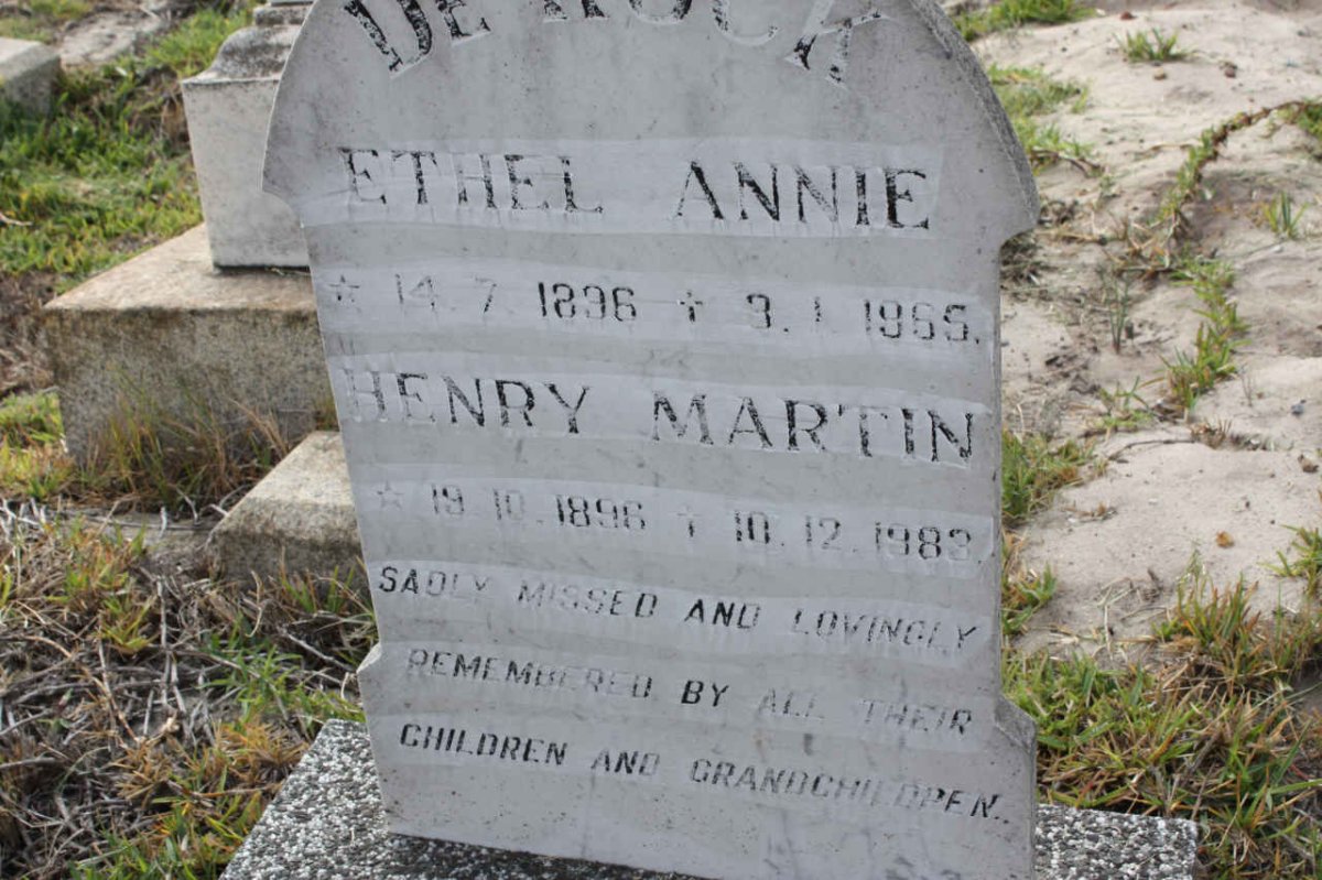 KOCK Henry Martin, de 1896-1983 &amp; Ethel Annie 1896-1965