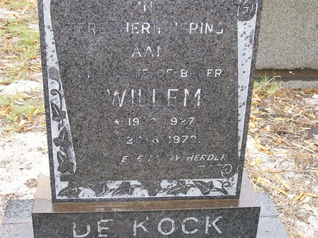 KOCK Willem de, 1927-1972