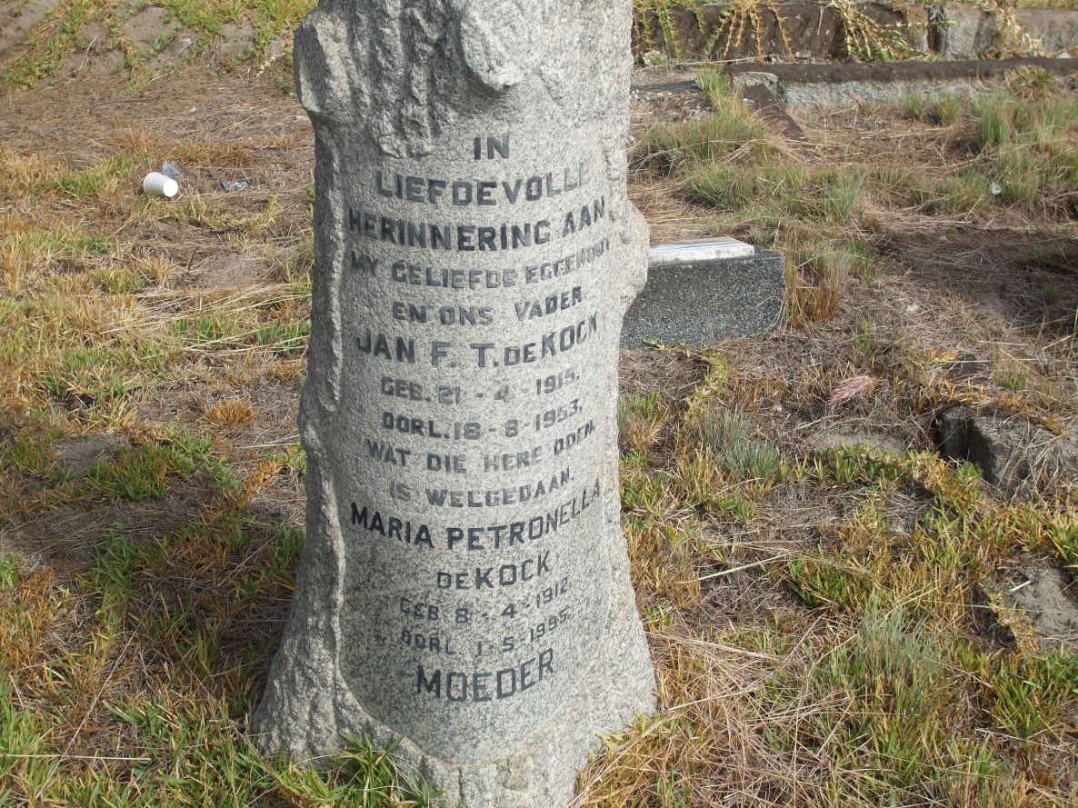 KOCK Jan F.T., de 1915-1953 &amp; Maria Petronella 1912-1995