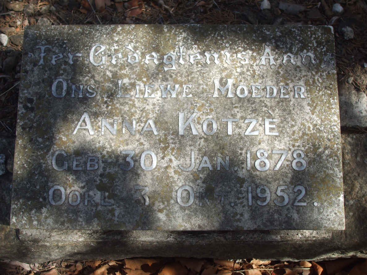 KOTZE Anna 1878-1952