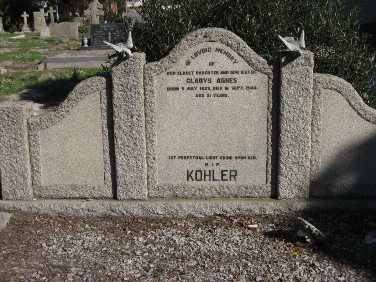 KOHLER Gladys Agnes 1923-1944