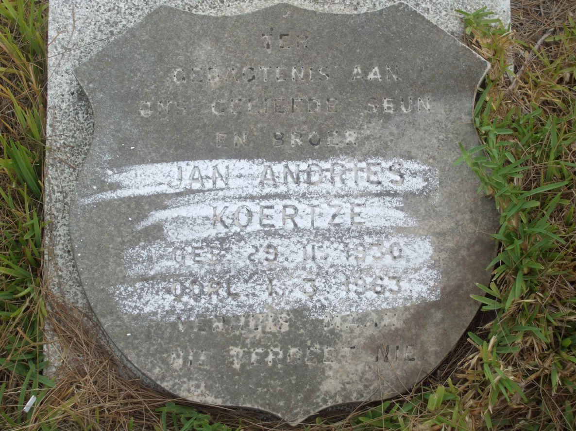 KOERTZE Jan Andries 1930-1963